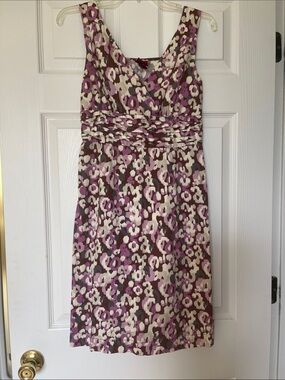 Merona Purple Floral Print Midi Dress